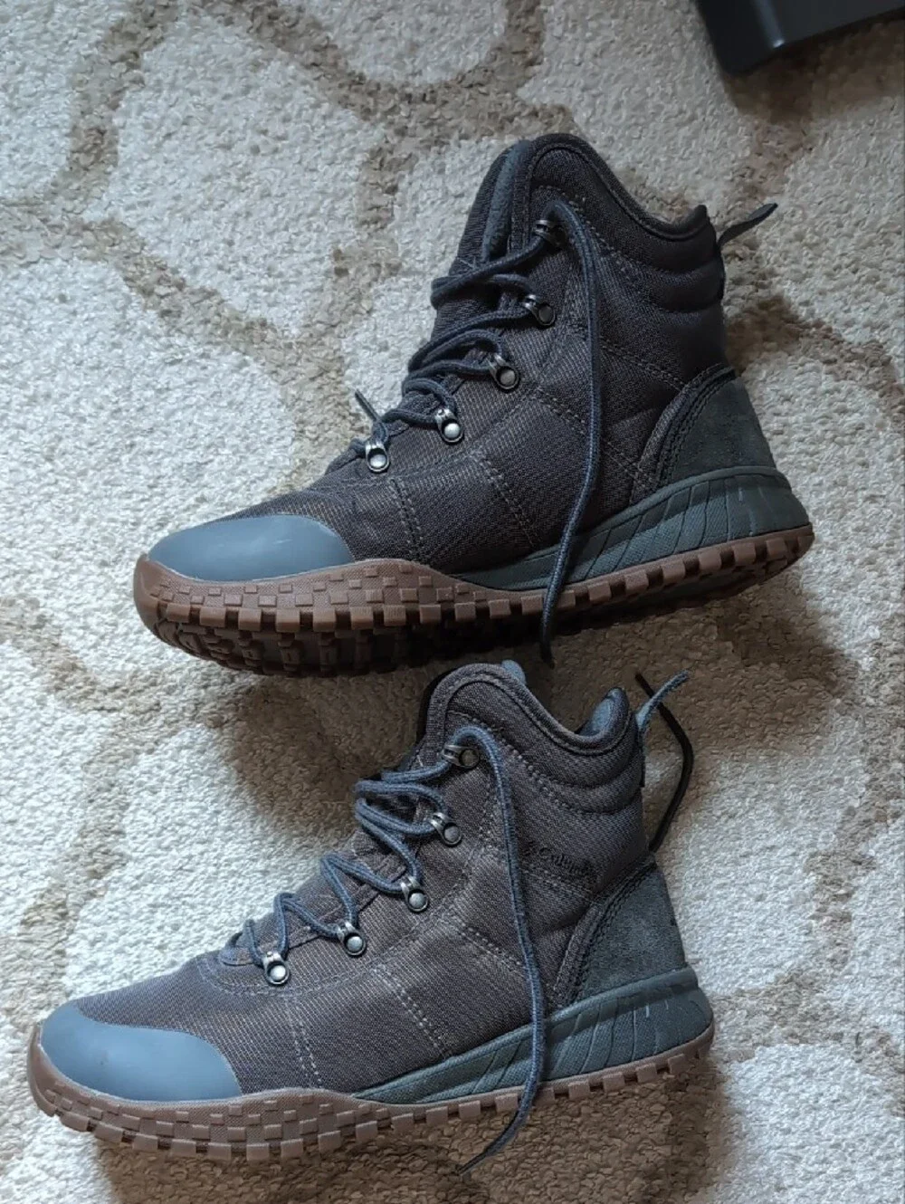 Columbia Gray and Blue Trail Mid-Height Hiking Boots